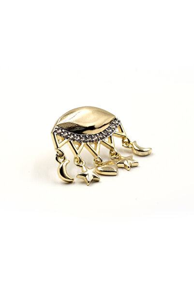 Sose Moda Moon Star and Heart Dangle Earrings - Gold