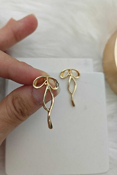 KYOLA DESİGN Fiyonk Zarif Gold Kadın Küpe