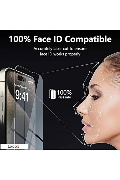 Generic Lacoz Premium 5D Tempered Glass Screen Protector – 9H Hardness, Bubble Free For Iphone 17 pro