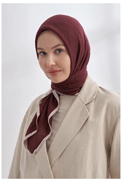 ARMANDA Müslin biyeli eşarp 110x110 cm