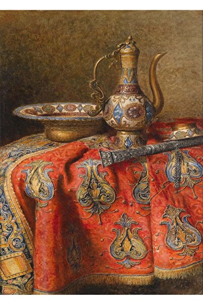 Dialands Mozaik لوحة فنية عثمانية تصور الطبيعة الصامتة مقاس 50×70 سم