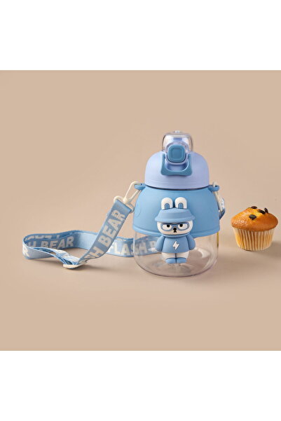 MATMEL Polycarbonate Figured Flask - Blue - 1.1 Lt