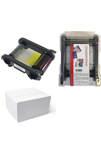 PACC شريط إيفوليس برايمسي المتوافق عالميًا من شركة باك سبلايز، صورة YMCKO 300 - R5F008EAA و100 بطاقة PVC