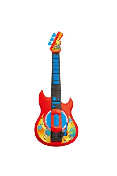 DavidaHome Chitara de jucarie pentru copii, butoane cu muzica, 59x5x23 cm