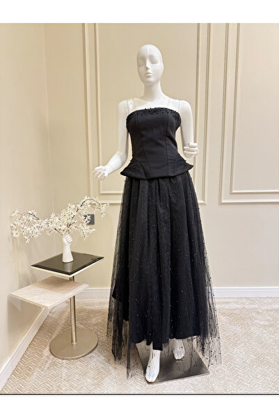 MYROSE SA black evening dress