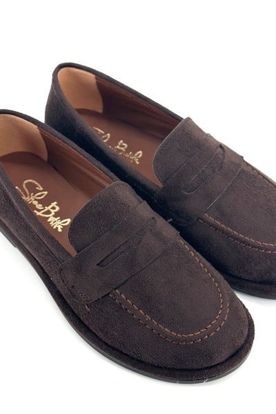 Shoebutik Salida Гіркий кави Замша Жіночі мокасини