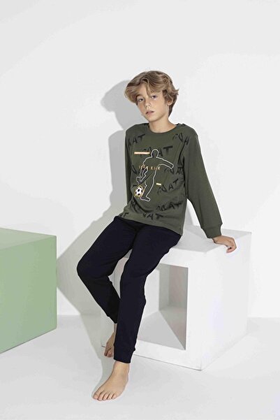 RAPAPA Boy's Long Sleeve Interlock Cotton Pajama Set 7407Y