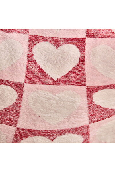 ASPARTAM Soft Amour Cotton Tv Blanket - Pink / Red - 130X170 cm
