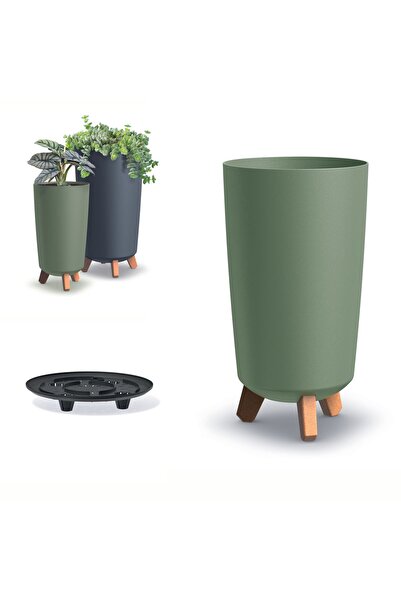 Other Ghiveci GRACIA TUBUS SLIM DGTL240 cu picioare | Verde pământiu