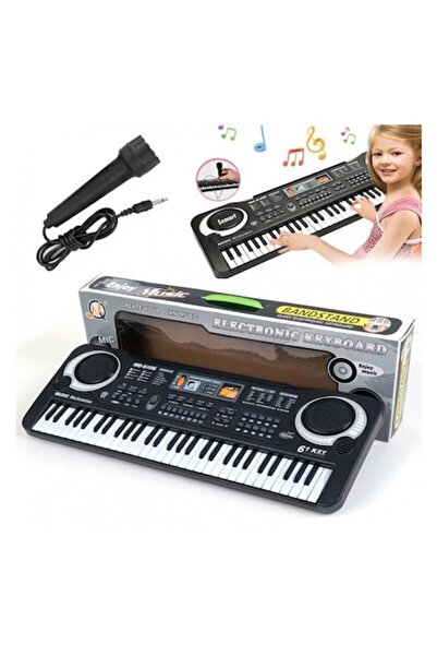 dalimag Pian electric cu 61 de clape, cu microfon și sursă de alimentare