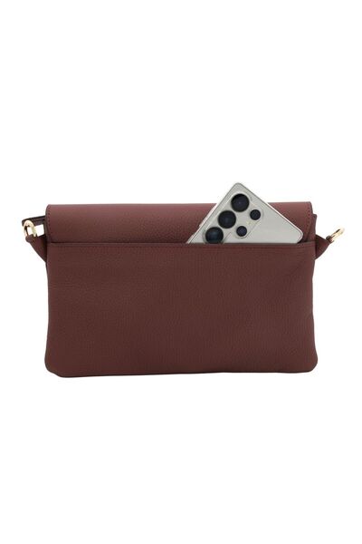 Meskanto Alina Genuine Leather Clutch Hand and Shoulder Bag