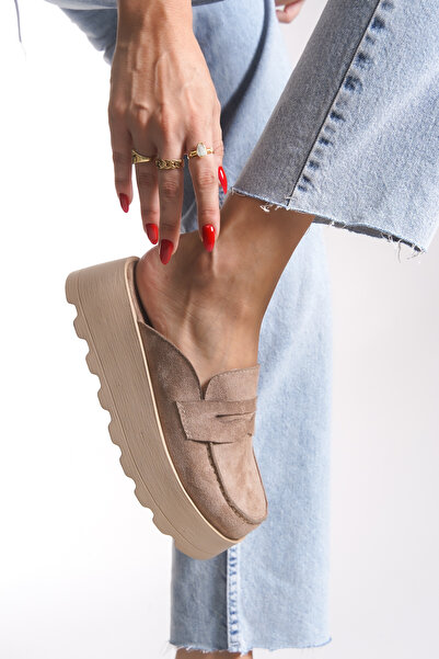 Riccon Arionelth Kadın Terlik 0012128 Vizon