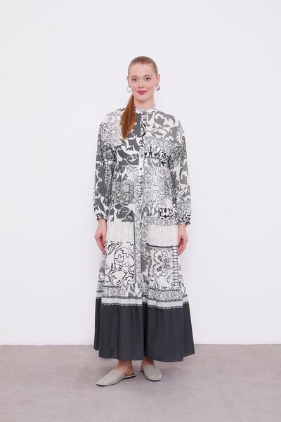 Levidor Fusta cu model etnic cu volane Rochie