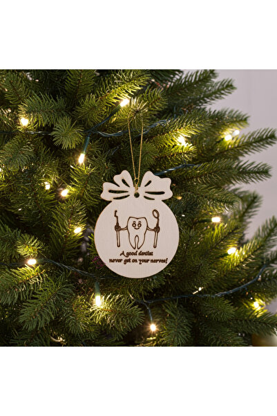 damoro Glob cu text pentru medic dentist,lemn,set 3,Cadou stomatolog de Craciun