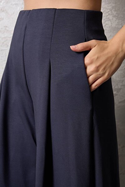 Maison La Femme Kadın Pileli Gizli Cepli Palazzo Pantolon