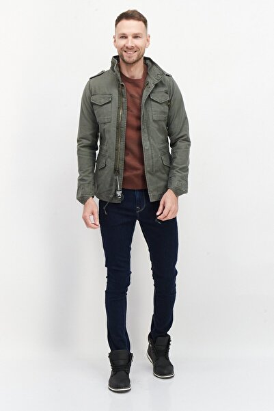 Alpha Industries Men Plain Motor Jacket, Olive