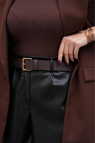 MODAM HİFA 4 cm Antique Buckle Women's Belt Trouser Belt Dress Belt Waist Belt Coat Belt