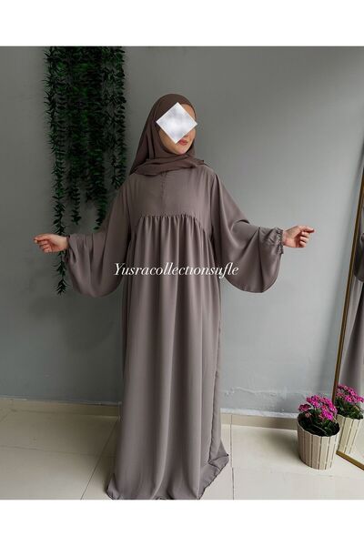 Yüsra Collection فستان فيراسي تيسيتشر باللون البنفسجي