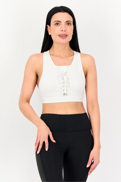 Nike Women Non Padded Sleeveless Training Sports Bra, White