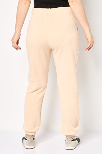 Forever 21 Women Regular Fit Plain Jogger Pants, Beige