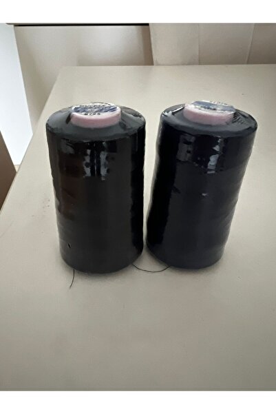 BORADİKİŞİPLİĞİ Genel Marka Siyah Ve Beyaz Dikiş Ipliği 5000 Metre - 2 Li Set LACİVERT