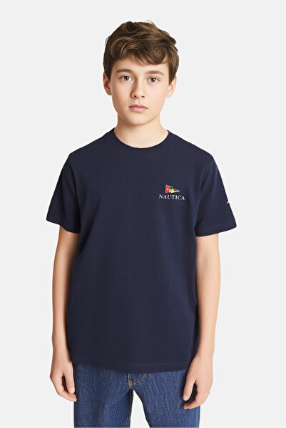 Nautica Kids Boy 2 Pieces Crew Neck Short Sleeve Brand Logo T-Shirt, Multicolor