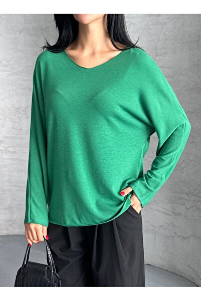 GALA WOMAN Pulover tricotat cu decolteu în V