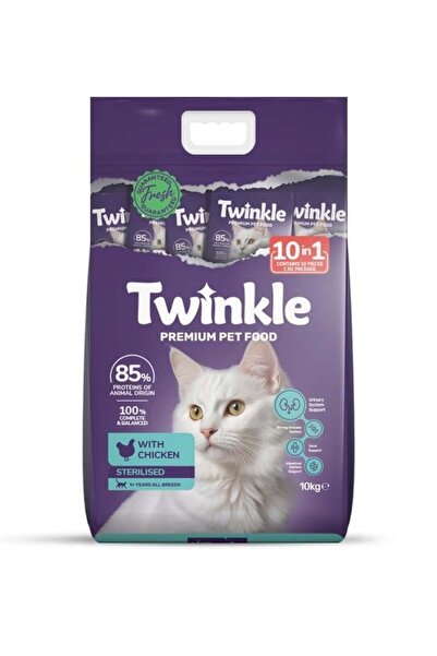 Twinkle Kedi & Köpek Maması Tavuklu Kısırlaştırılmış Kedi Maması 10 kg Kedile...