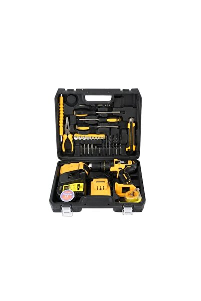 JRH Set complet de găurit electric fără fir JRH, cuplu reglabil, 30 de acceso...