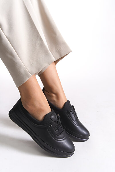 Riccon Women's Casual Shoes 0012960 Black Leather