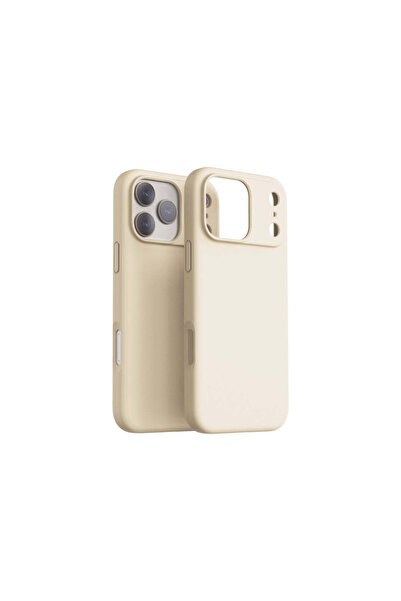 Dviced Husă de protecție din silicon pentru iPhone 17 Pro Max, bej