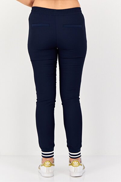 Reiko Women Street Fit Solid Jogger Pants, Navy