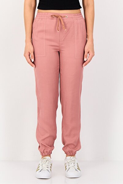 Reiko Women Regular Fit Plain Jogger Pants, Old Rose