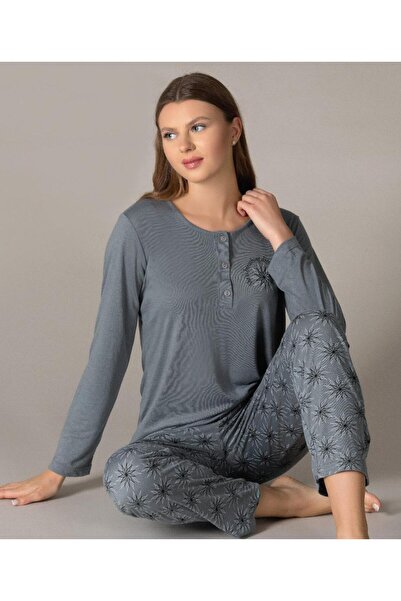 Alperi Long Sleeve Seasonal Pajama Set Viscose 790-35