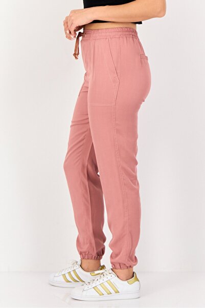 Reiko Women Regular Fit Plain Jogger Pants, Old Rose