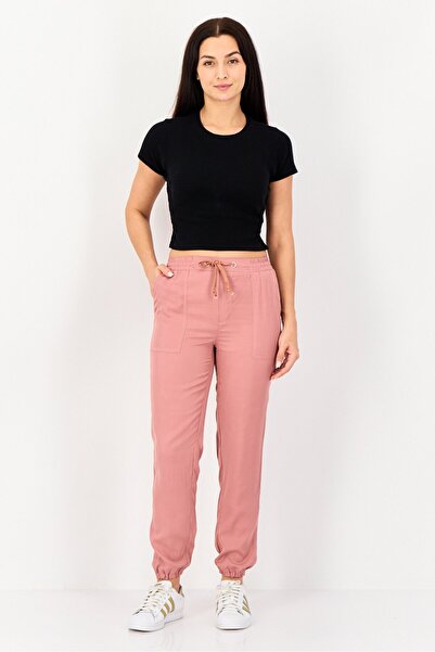 Reiko Women Regular Fit Plain Jogger Pants, Old Rose