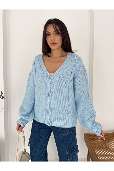 fiolin Extra Soft 4 Button V-Neck Cardigan