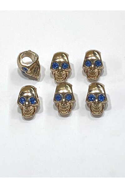 karantuhafiye إكسسوار جمجمة معدنية / إكسسوار رباط / مجموعة من 6 قطع