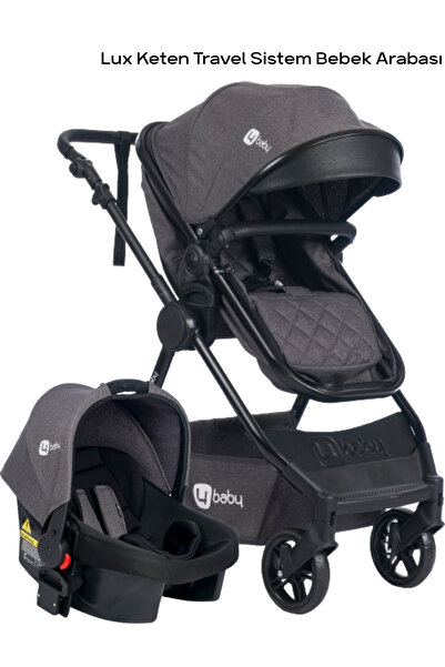4 Baby Travel Sistem Bebek Arabası & Taşıma Koltuğu | Çift Yönlü, Tam Yatarlı, Doğumdan İtibaren Kullanım