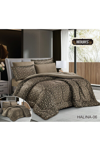HOURS Horse Winter Fur and Velvet Bedspread with Heavy Filling, Suitable for a Single Bed Size 120 x 200 cm, 4 Pieces, 290 Stitches
