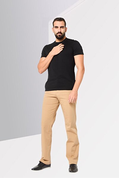 Lacoste Men Slim Fit Solid Chino Pants, Tan