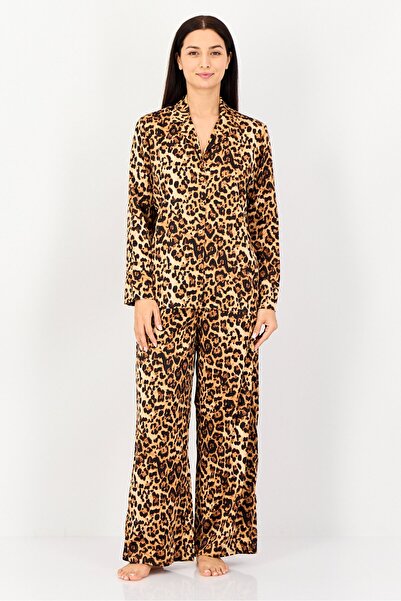 JASON WU Women 2 Pcs Animal Print Long Sleeve Pyjama Set, Multicolor