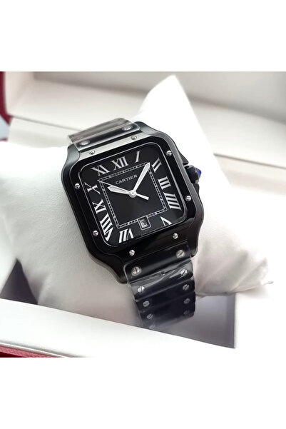 Editura Cartier ساعة سانتوس دو كارتييه ميناء أسود