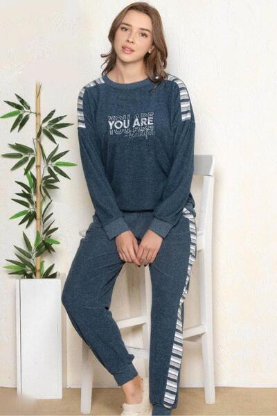 Alperi ZIMSKI PREDMET ZA PIZAMA SA DUGIM RUKAVIMA OD MEKANE TERRY TKANINE 79-77