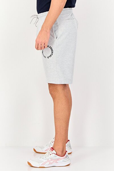 BLANK ESSENTIALS Men Brand Logo Basic Shorts, Grey
