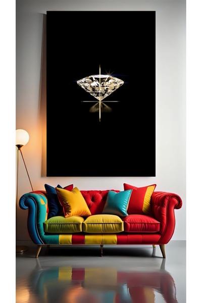 özkacar SHINING DIAMOND 2 Tablou pe pânză pentru decorarea casei, perete, sal...