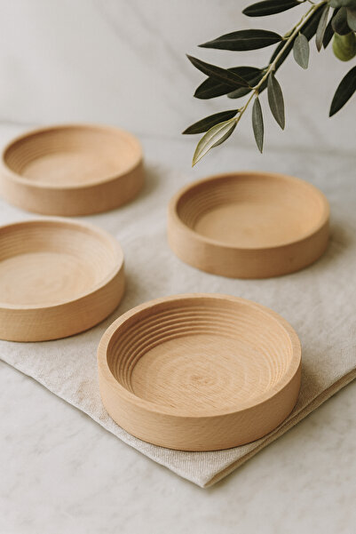 Zox craft Amfi Shaped Wooden Snack Bowl Set (4 Pieces)