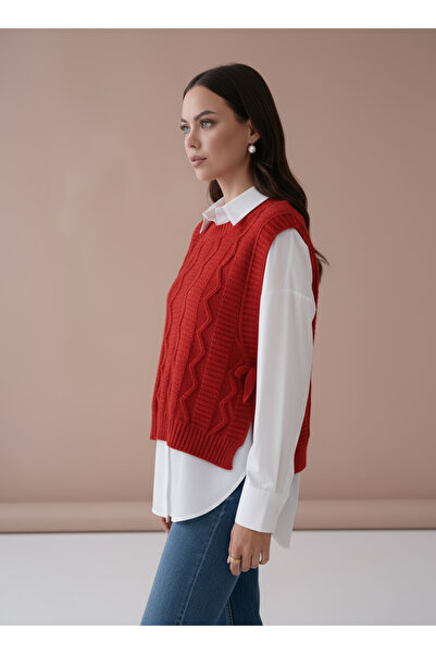 hayal giyim Knitted Side Tie Sweater