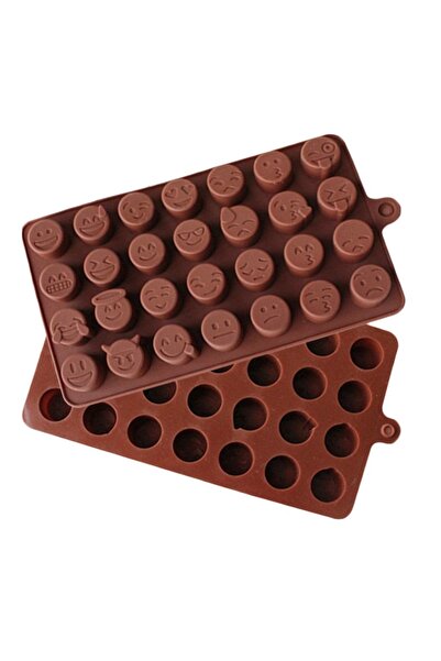 LUXER Forma Din Silicon Pentru Emoji Din Ciocolata Sau Jeleu, 7x4 Emoticoane, 18.7x11.1 cm,