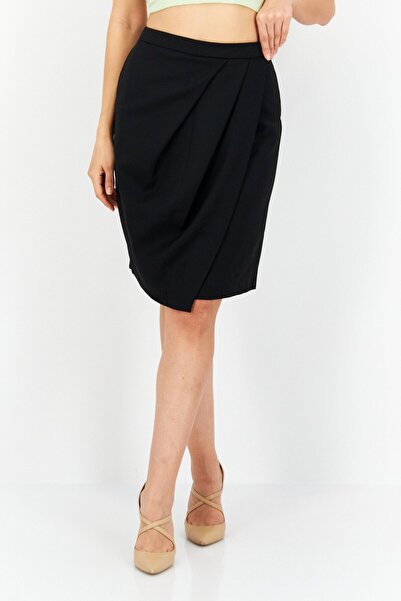 Karl Lagerfeld Women Plain Basic Mini Skirt, Black
